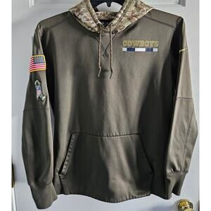 Dallas Cowboys Nike Salute to Service Army Green Camo LS NFL Hoodie Size Medium